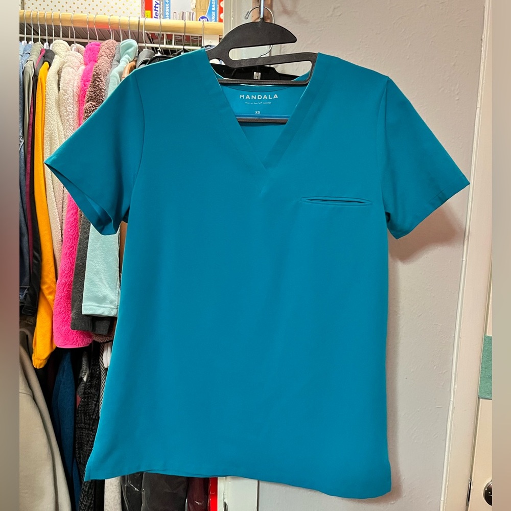 TEAL mandala scrubs set
